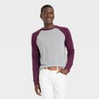 Men's Long Sleeve Lyndale T-shirt - Goodfellow & Co Plum Purple