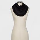 Women's Ribbed Infinity Scarf - A New Day Black