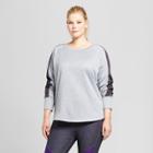 Women's Plus-size Colorblocked Long Sleeve Tech Fleece Crew - C9 Champion Light Gray Heather