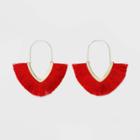 Sugarfix By Baublebar Fringe Hoop Earrings - Red, Girl's