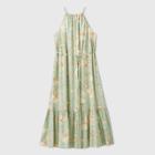 Women's Plus Size Floral Print Sleeveless Tiered Maxi Dress - Ava & Viv Green X, Women's