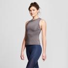 Women's Asymmetrical Mesh Fitted Tank - Joylab Gray