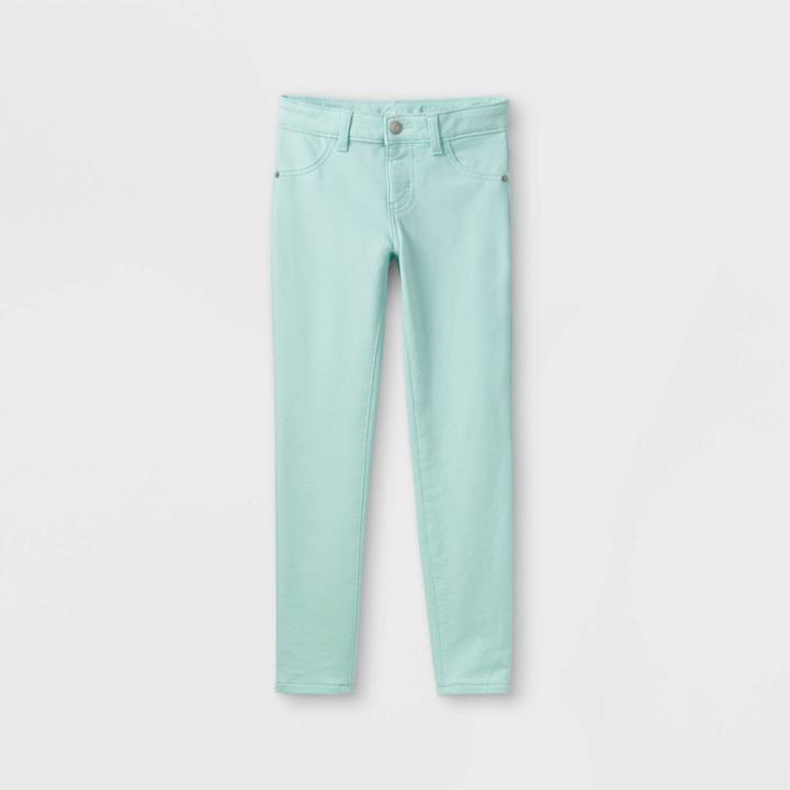 Girls' Mid-rise Knit Jeggings - Cat & Jack Green