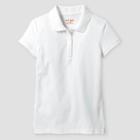 Girls' Pique Stain Resist Uniform Polo Shirt - Cat & Jack White