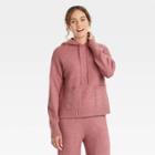 Women's Crewneck Hooded Pullover Sweater - A New Day Pink