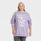 Merch Traffic Women's Plus Size Misfits Graphic Sweatshirt - Purple