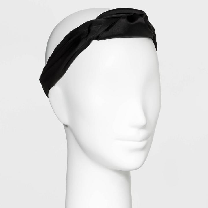 Satin Knot Headwrap - A New Day Black