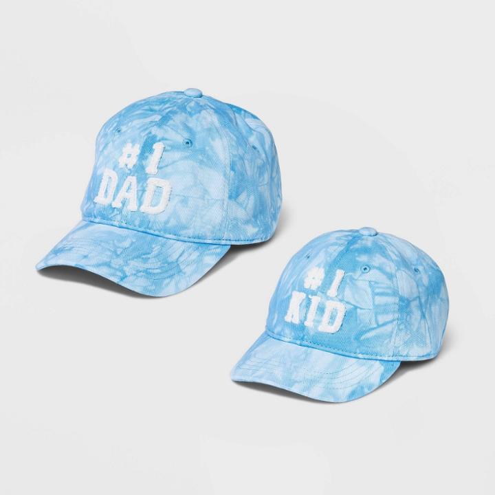 Men's Tie-dye Number One Dad Baseball Hat - Goodfellow & Co Blue