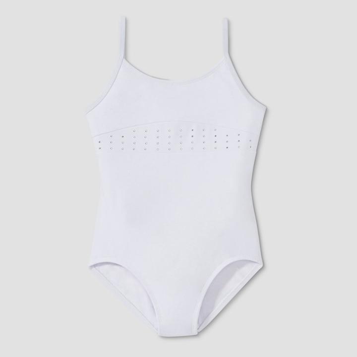 Freestyle By Danskin Girls' Cami Leotard - White