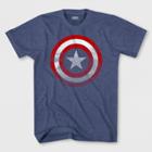 Marvel Boys' Captain America Short Sleeve T-shirt - Denim Heather