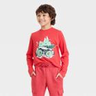 Boys' 'mountain Monster Truck' Long Sleeve Graphic T-shirt - Cat & Jack Red