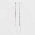 Crystal And Chain Linear Earrings - Wild Fable Pink, Women's