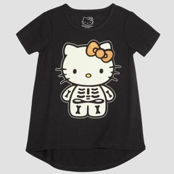Toddler Girls' Hello Kitty Short Sleeve T-shirt - Black