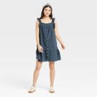 Women's Flutter Sleeveless Short Dress - Universal Thread Navy Blue