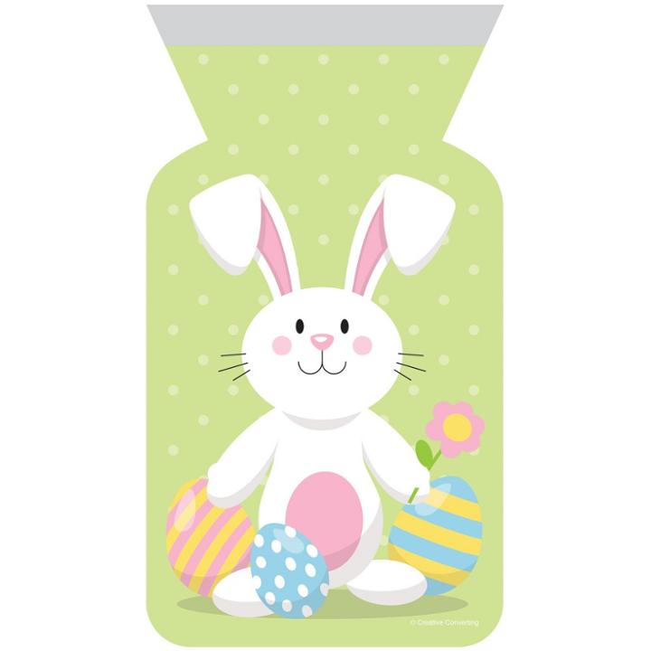 Creative Converting 12ct Easter Bunny Zipper Favor Bag Green