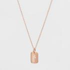 Target Sterling Silver Initial F Cubic Zirconia Necklace - A New Day Rose Gold, Rose Gold - F