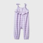Baby Girls' Textured Scallop Romper - Cat & Jack Lavender Newborn, Purple