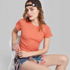 Women's Short Sleeve Crewneck Thermal T-shirt - Wild Fable Coral Xs, Women's, Gray