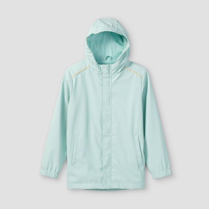 Kids' Solid Rain Jacket - Cat & Jack Green