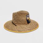 Men's Camo Print Corona Lime Lifeguard Straw Fedora Hat - Natural One Size,