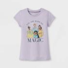 Girls' Disney Princess Magic Short Sleeve Graphic T-shirt - Purple