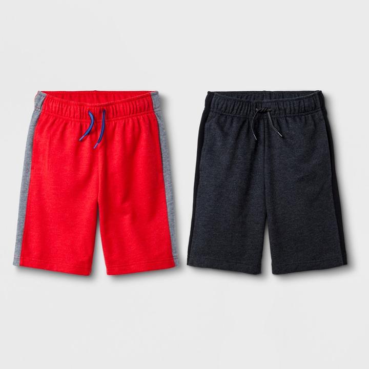 Boys' 2pc Knit Shorts - Cat & Jack Red/black