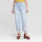 Women's High-rise Vintage Straight Cropped Jeans - Universal Thread Light Blue