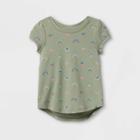 Toddler Girls' Rainbow Short Sleeve T-shirt - Cat & Jack Army Green