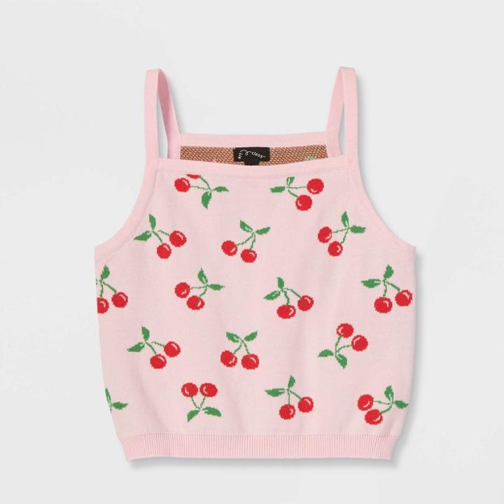 Girls' Sweater Knit Tank Top - Art Class Pink