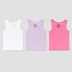 Hanes Premium Girls' 3pk Tank Camisole - Pink/white/purple