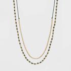 Semi Jade Glass Multi Necklace - Universal Thread Gold,