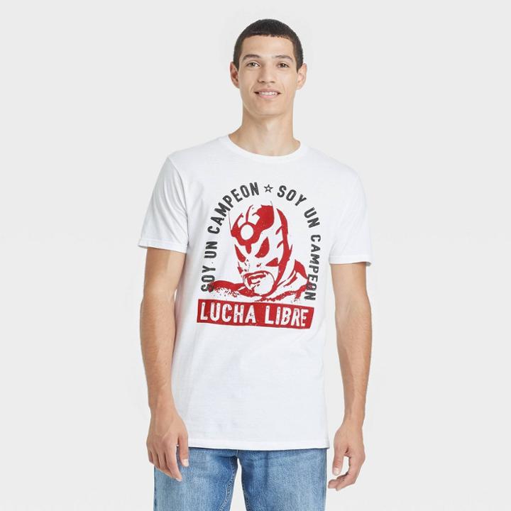 Men's Lucha Libre Short Sleeve Graphic T-shirt - White
