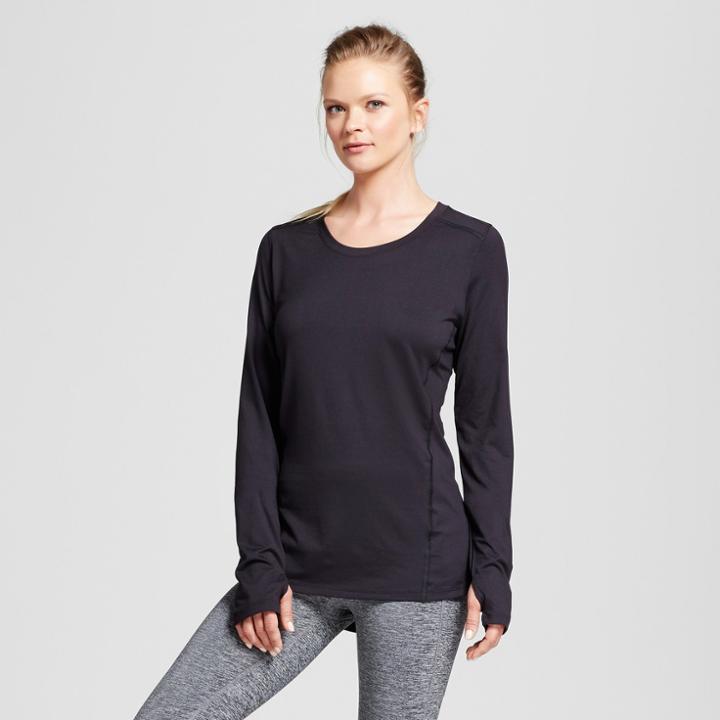 Women's Long Sleeve Ventilated Tech T-shirt - C9 Champion - Black