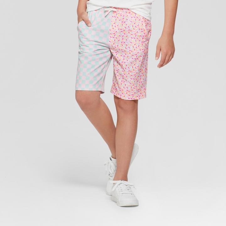 Boys' Check And Sprinkle Fashion Shorts - Art Class Pink