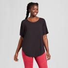 Women's Plus Size Dolman Open Back T-shirt - Joylab Black