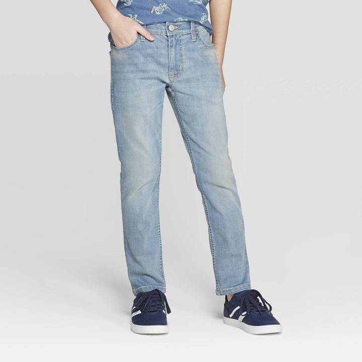 Boys' Medium Wash Cordura Denim - Cat & Jack Blue