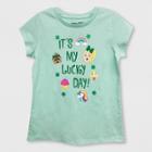 Nickelodeon Plus Size Girls' Jojo Siwa St. Patrick's Day Short Sleeve T-shirt - Mint Green