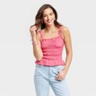 Women's Smocked Tank - Universal Thread Pink