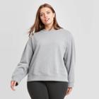 Women's Plus Size Fleece Sweatshirt - A New Day Gray