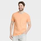 Men's Regular Fit Short Sleeve Crewneck T-shirt - Goodfellow & Co Coral