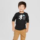 Toddler Boys' Astronaut In Space Long Sleeve T-shirt - Cat & Jack Black