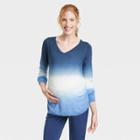 V-neck Essential Pullover Maternity Sweater - Isabel Maternity By Ingrid & Isabel Blue