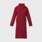 Maternity Long Sleeve Sweater Dress - Isabel Maternity By Ingrid & Isabel Burgundy
