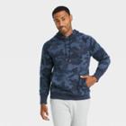 Men's Camo Print Cotton Fleece Pullover Hoodie - All In Motion Navy