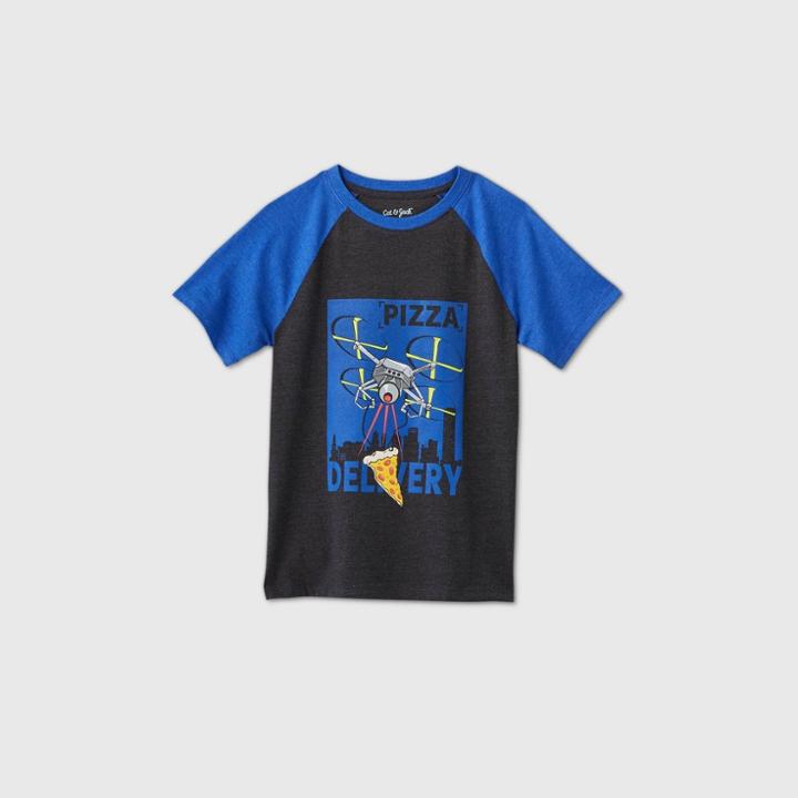 Petiteboys' Short Sleeve Raglan Graphic T-shirt - Cat & Jack Black/blue