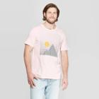 Petitemen's Big & Tall Standard Fit Short Sleeve Geo Mountain Graphic T-shirt - Goodfellow & Co Dusk Pink
