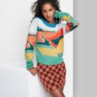 Women's Crewneck Pullover Sweater - Wild Fable Orange