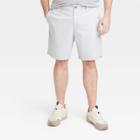 Men's Big & Tall Every Wear 9 Slim Fit Flat Front Chino Shorts - Goodfellow & Co Masonry Gray