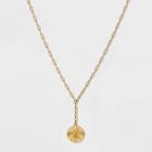 14k Gold Plated Initial 'c' Pendant Chain Necklace - A New Day Gold