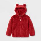 Toddler Sherpa Lined Zip-up Hoodie - Cat & Jack Red 12m, Toddler Unisex